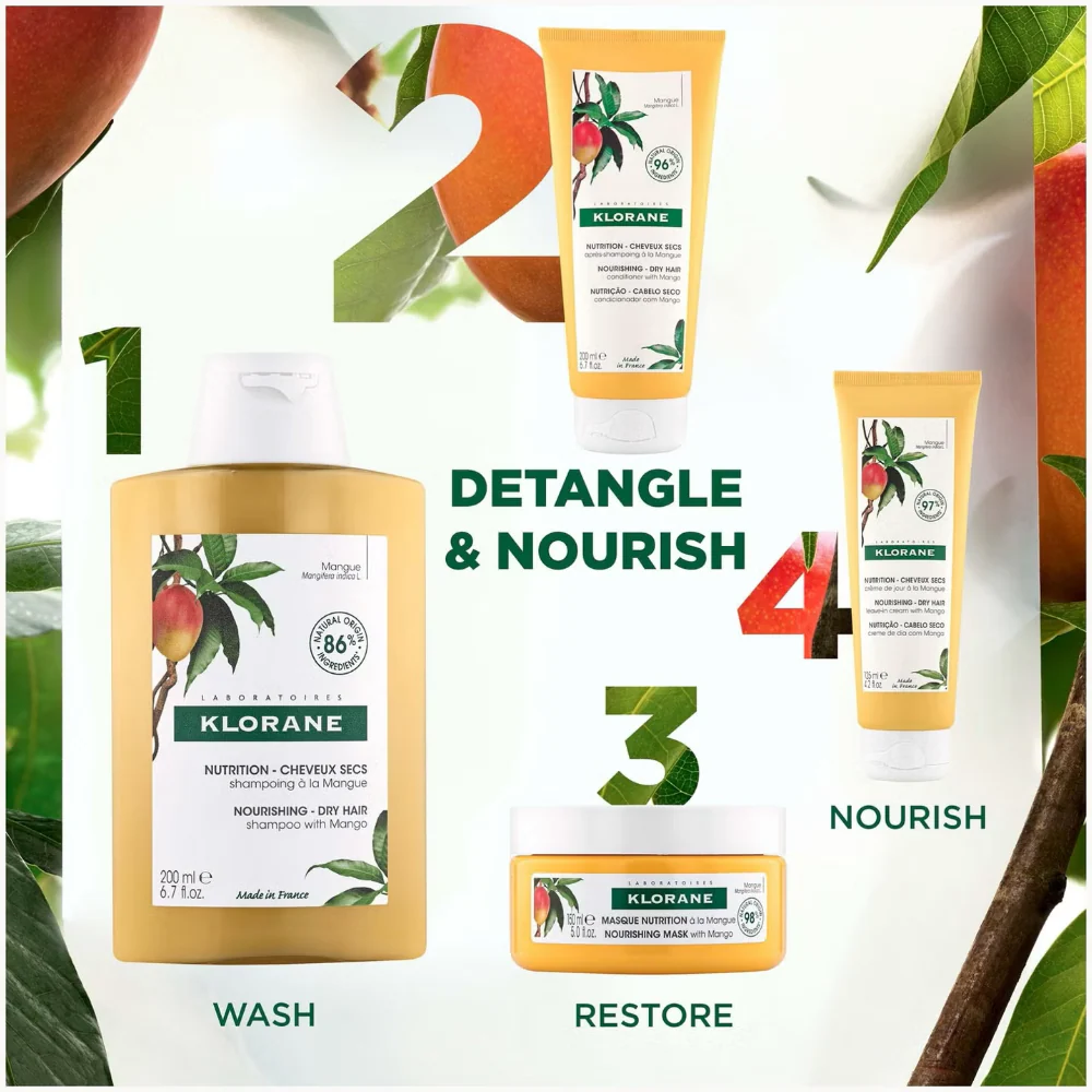 Klorane Mango Nourishing Conditioner 200ml - Image 4