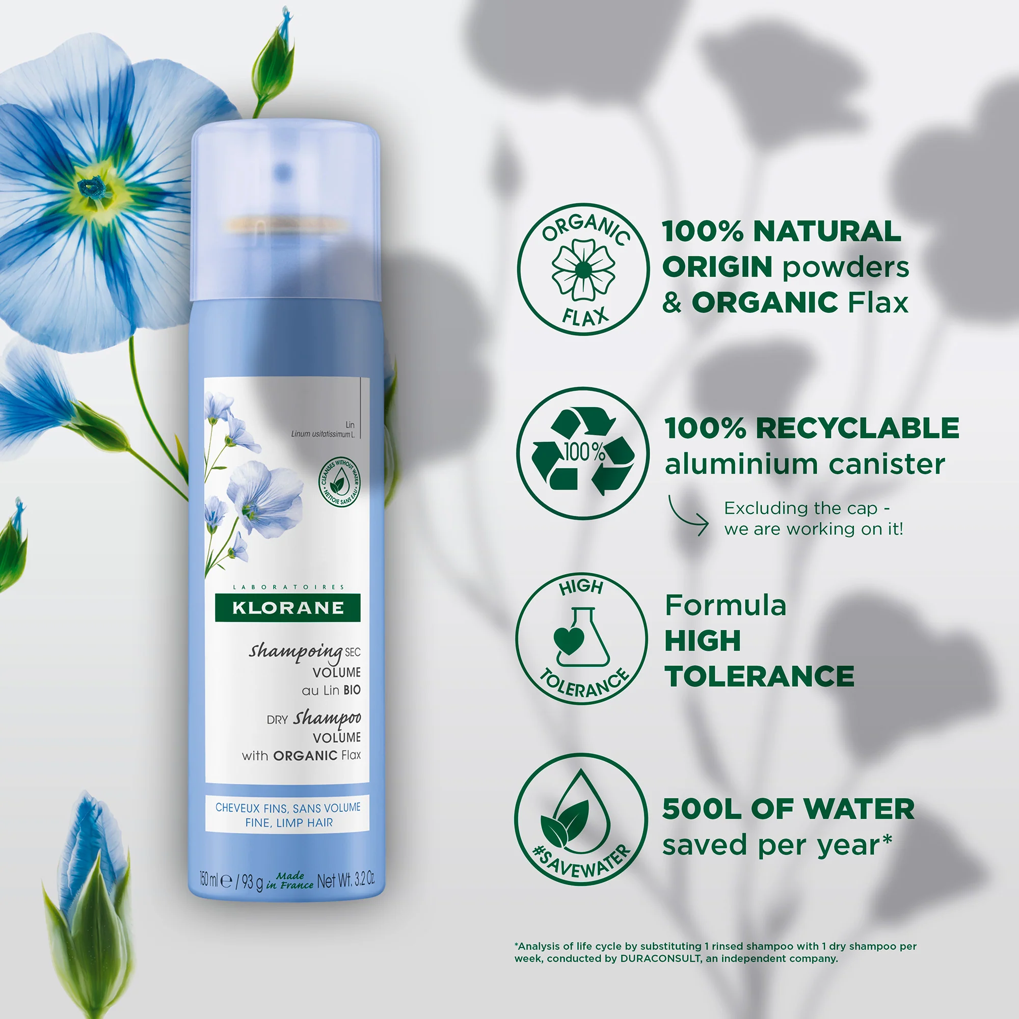 Klorane Volumising Dry Shampoo 150ml - Image 4