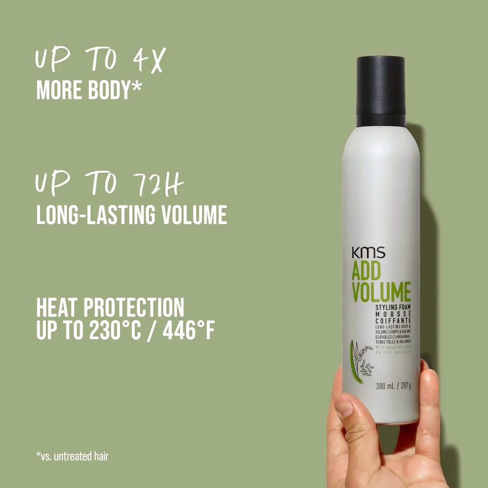 KMS Add Volume Long-Lasting Body Styling Foam 300ml - Image 2