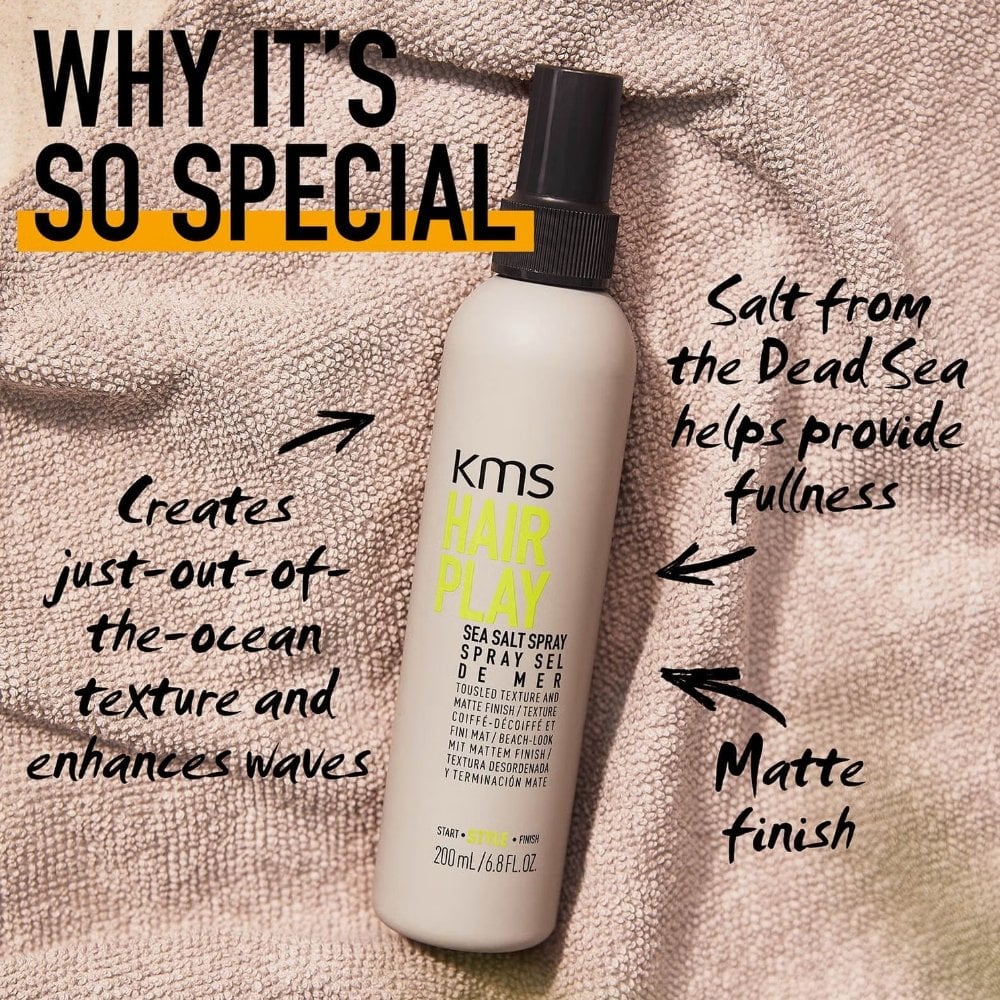 KMS Hair Play Sea Salt Spray 200ml - Image 5