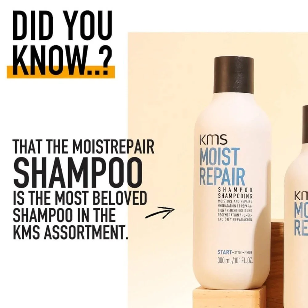 KMS Moist Repair Shampoo 300ml & Conditioner 250ml Twin - Image 3