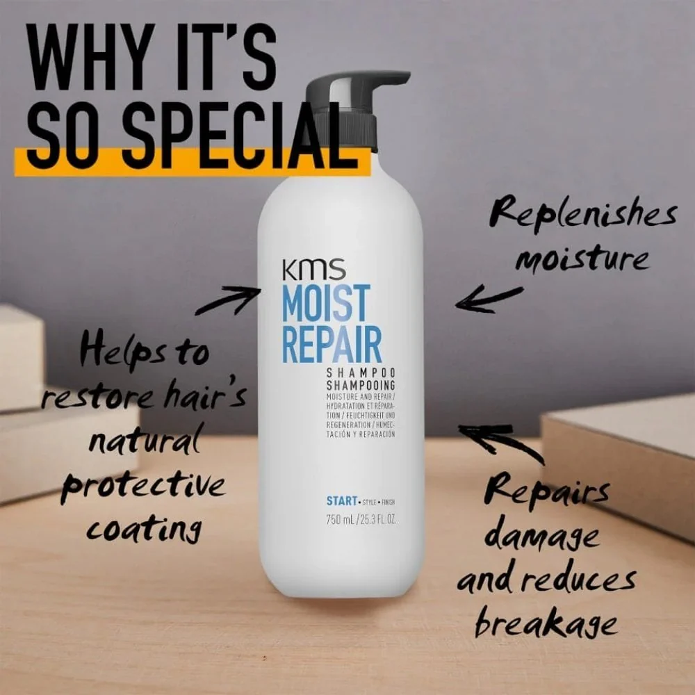 KMS Moist Repair Shampoo & Conditioner Twin 2 x 750ml - Image 4