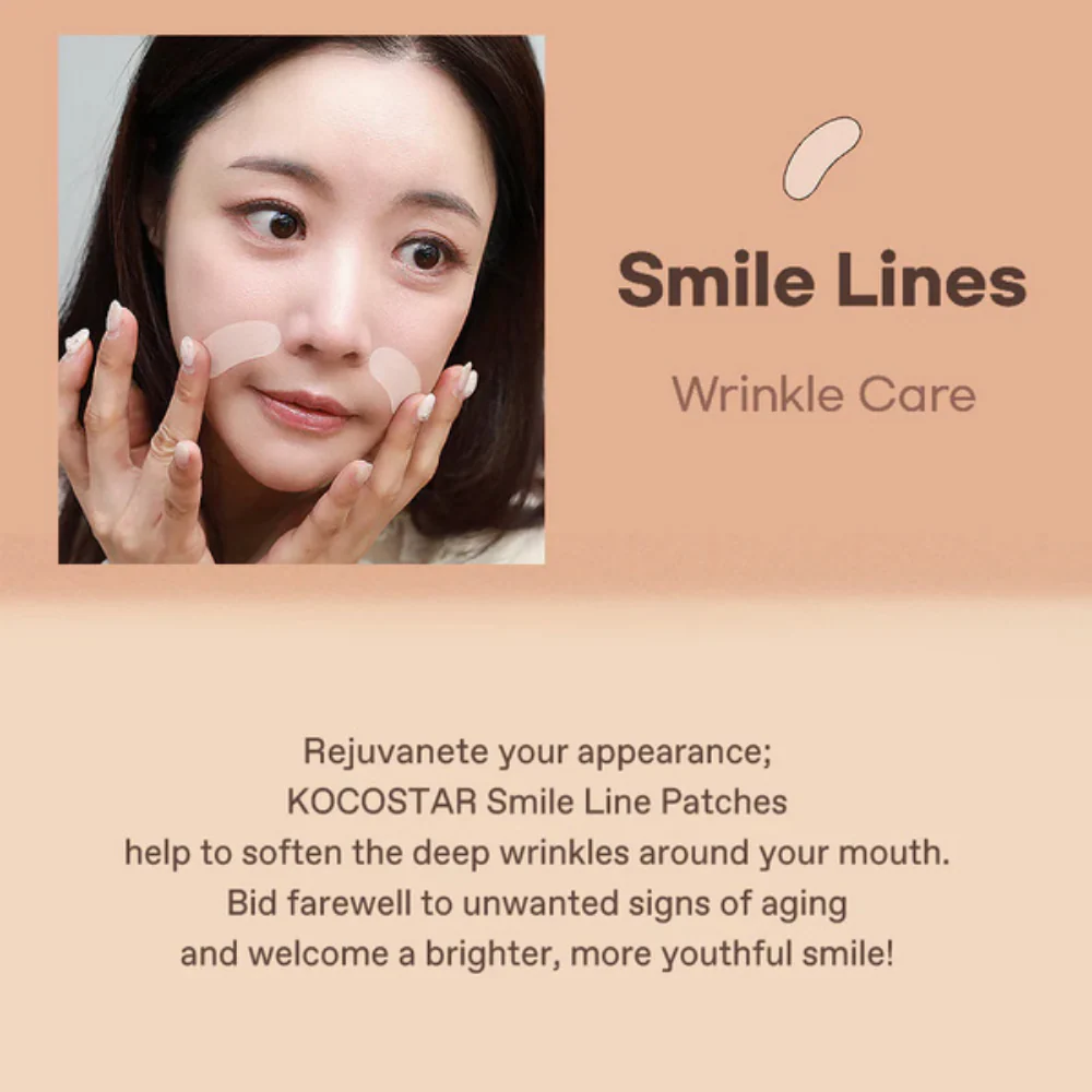 KOCOSTAR Ultimate Face Patches Smile Lines Wrinkle Care Patches x6 - Image 2