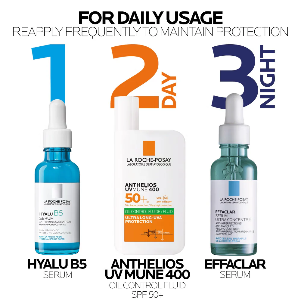 La Roche-Posay Anthelios UVMune 400 Oil Control Invisible Fluid PA++++ SPF50+ 50ml - Image 5