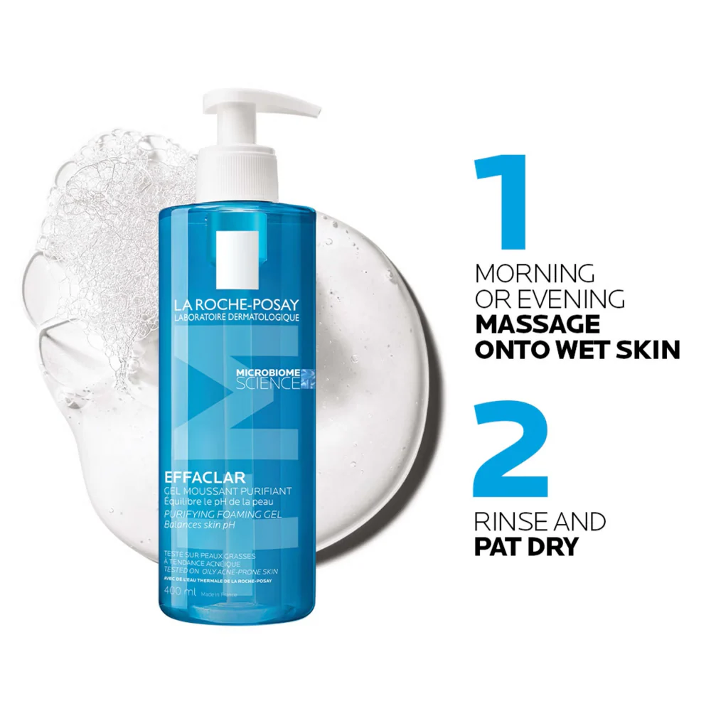 La Roche-Posay Effaclar Purifying Foaming Gel Cleanser 400ml - Image 3