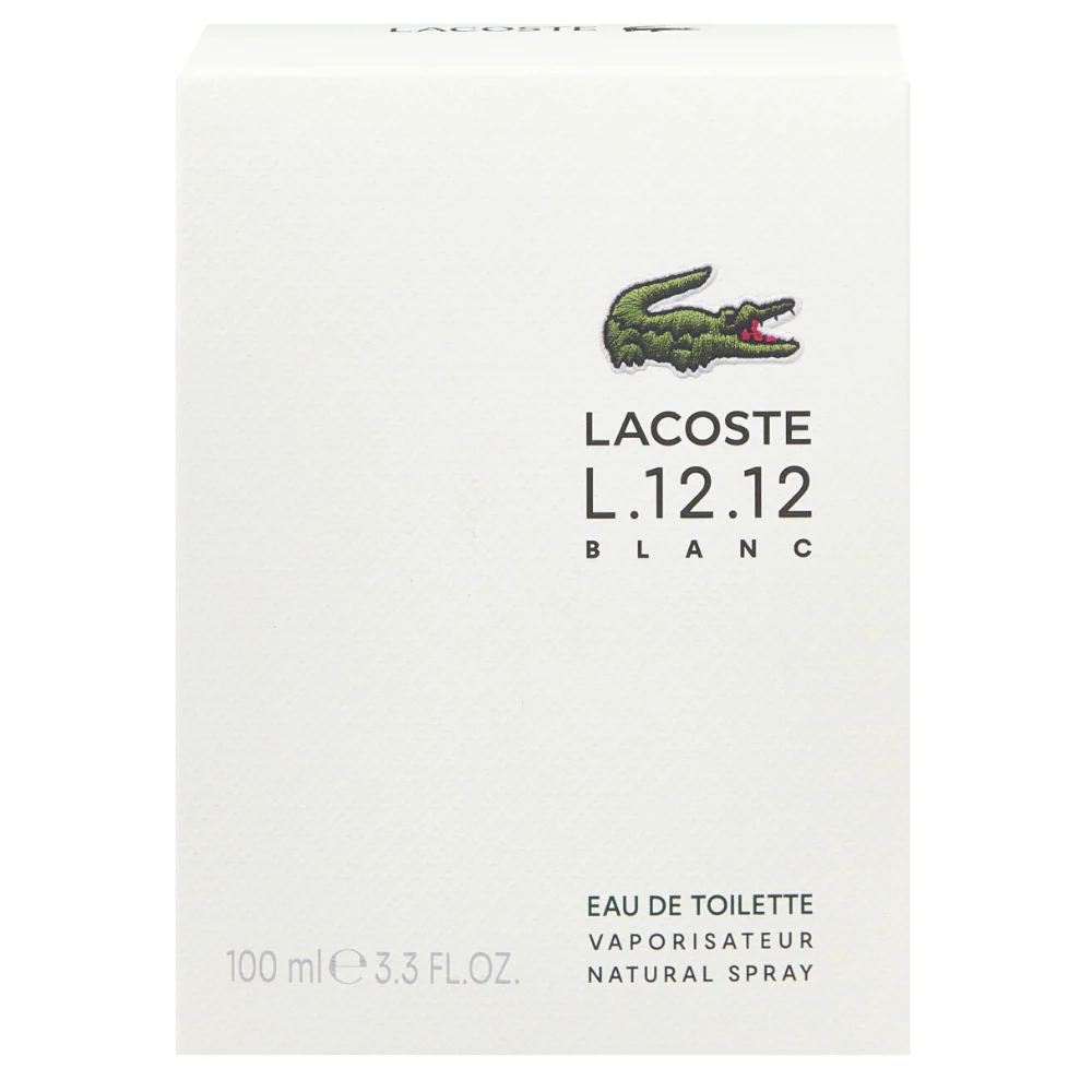 Lacoste L.12.12 Blanc Men Eau De Toilette 100ml - Image 3