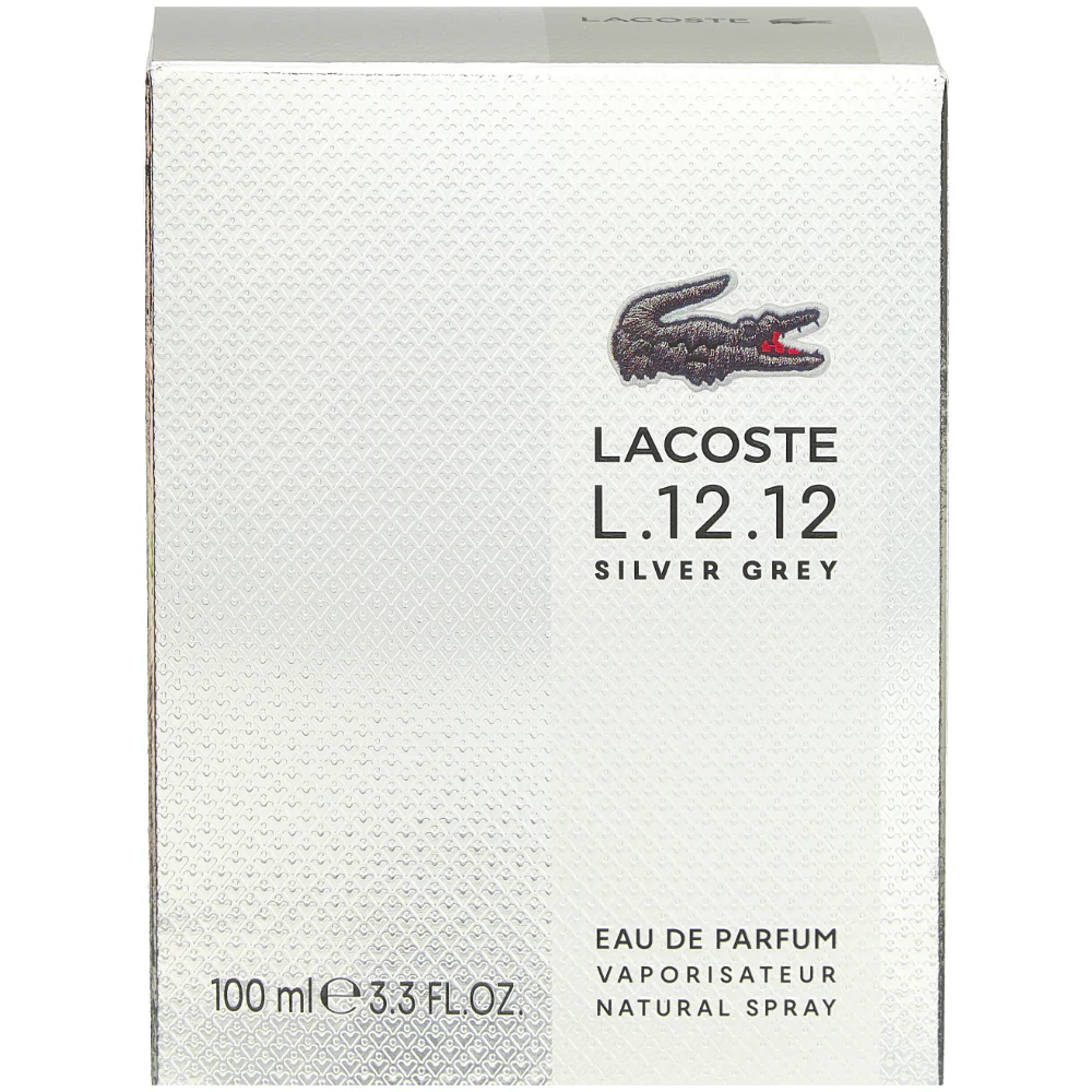 Lacoste L.12.12 Silver Grey Eau De Parfum 100ml - Image 3