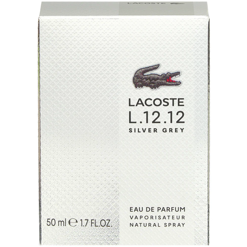 Lacoste L.12.12 Silver Grey Eau De Parfum 50ml - Image 3