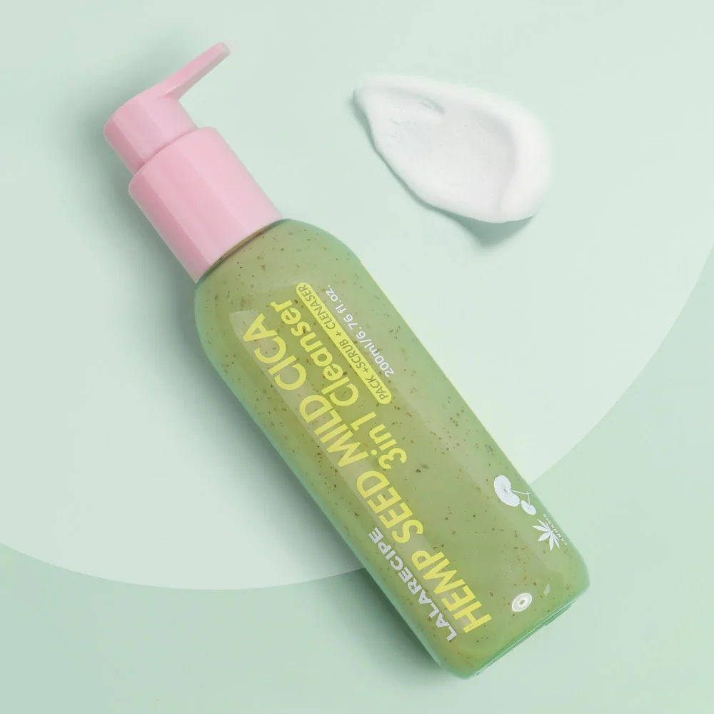 Lalarecipe Hemp Seed Mild Cica 3-In-1 Cleanser 200ml - Image 2