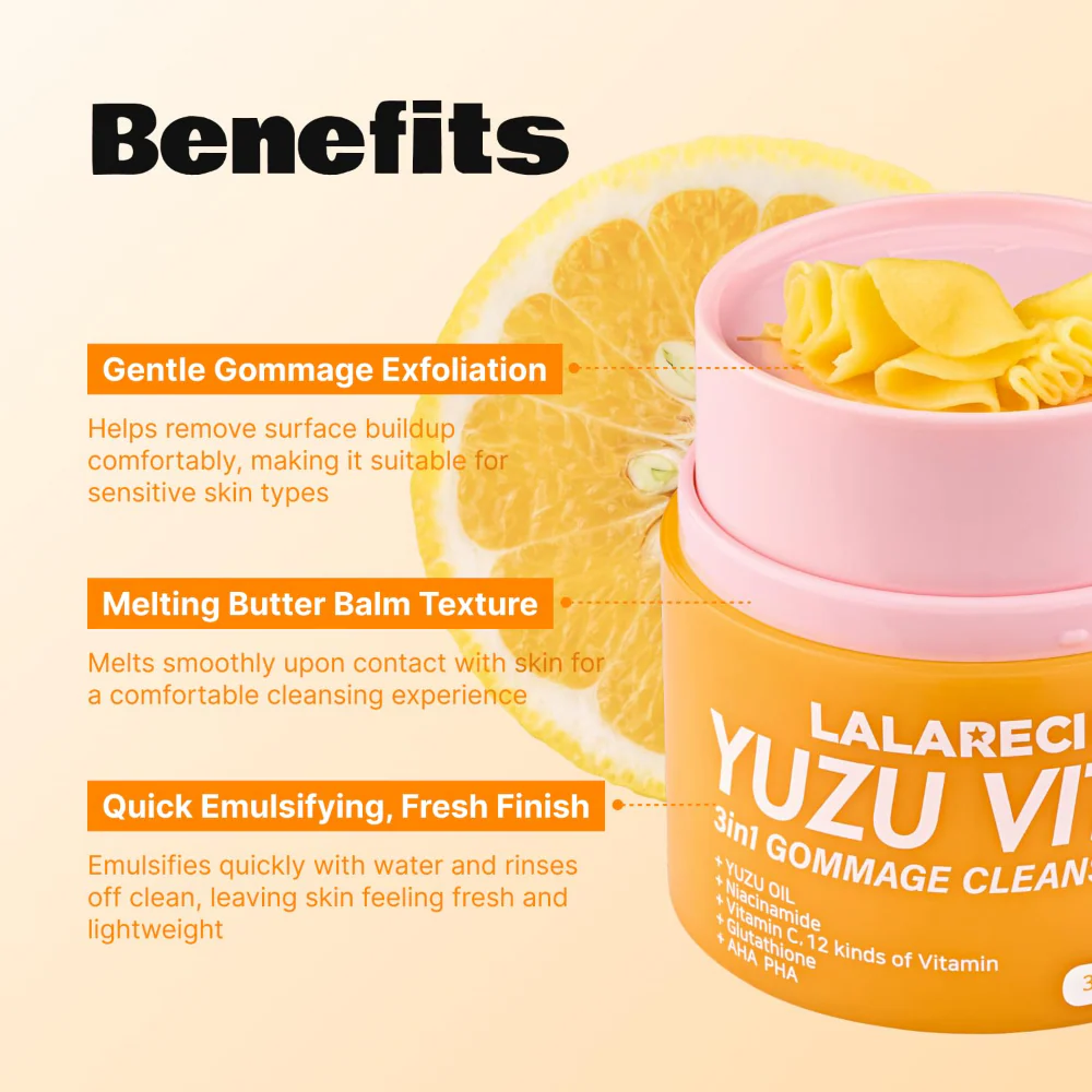 Lalarecipe Yuzu Vita C 3-In-1 Gommage Cleansing Balm 50ml - Image 5