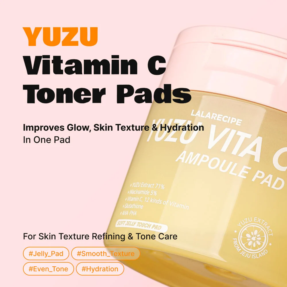 Lalarecipe Yuzu Vita C Ampoule Soft Jelly Touch Pads x80 - Image 2