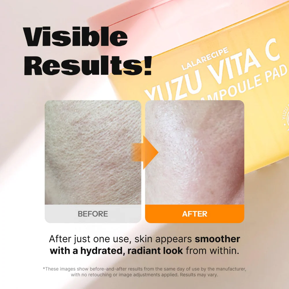 Lalarecipe Yuzu Vita C Ampoule Soft Jelly Touch Pads x80 - Image 3
