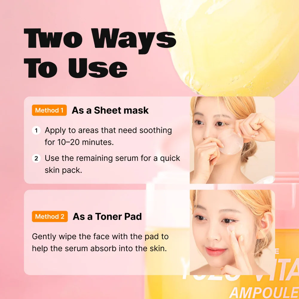 Lalarecipe Yuzu Vita C Ampoule Soft Jelly Touch Pads x80 - Image 7