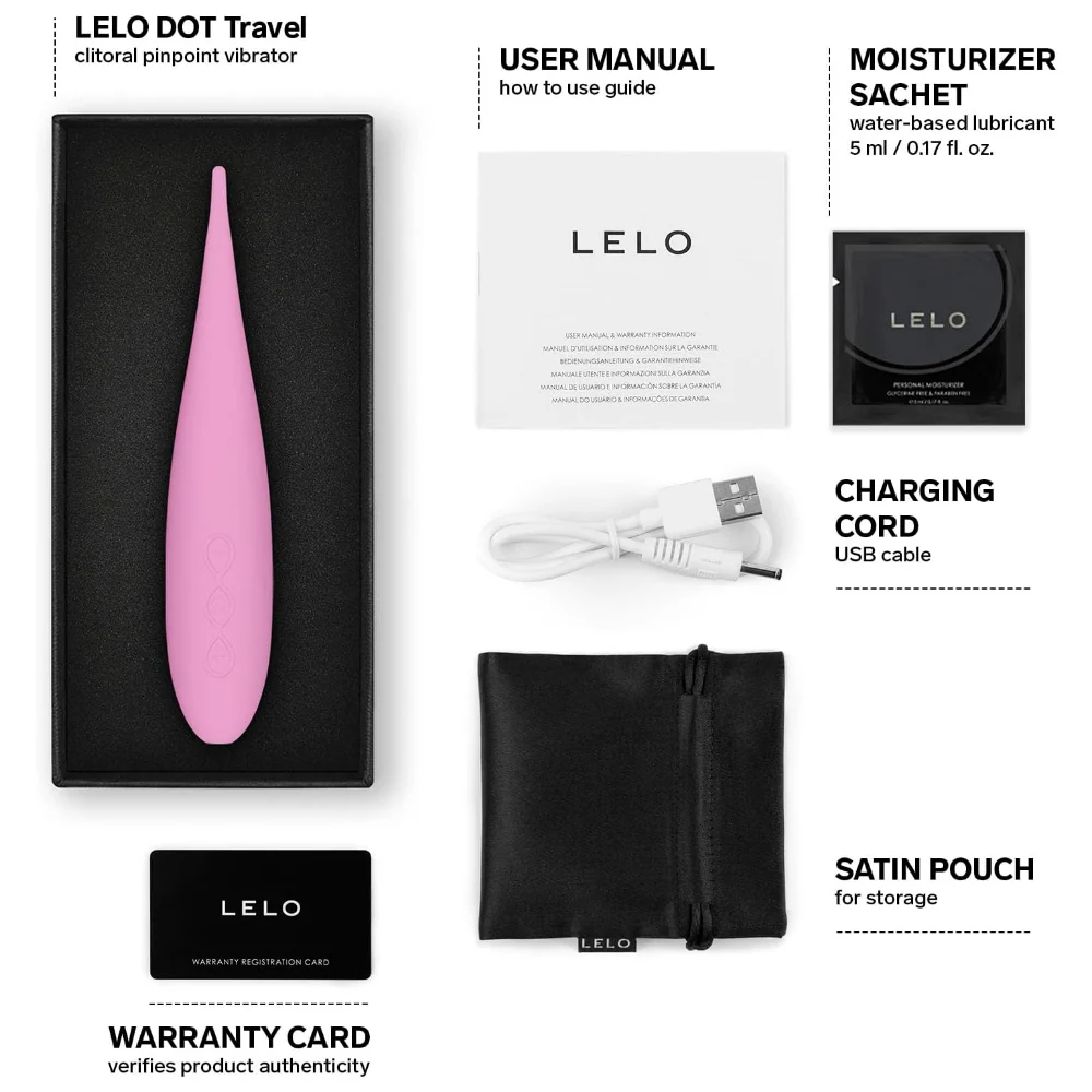LELO Dot Travel Clitoral Pinpoint Vibrator Pink - Image 3