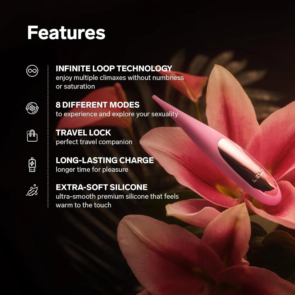 LELO Dot Travel Clitoral Pinpoint Vibrator Pink - Image 5