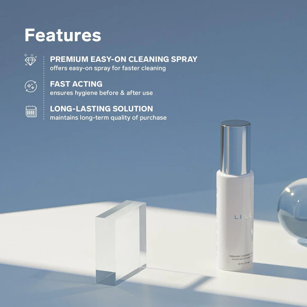 LELO Premium Anti-Bacterial Cleaning Spray 60ml - Image 5