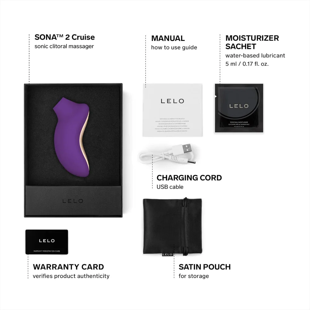 LELO Sona 2 Cruise Sonic Clitoral Massager Purple - Image 3