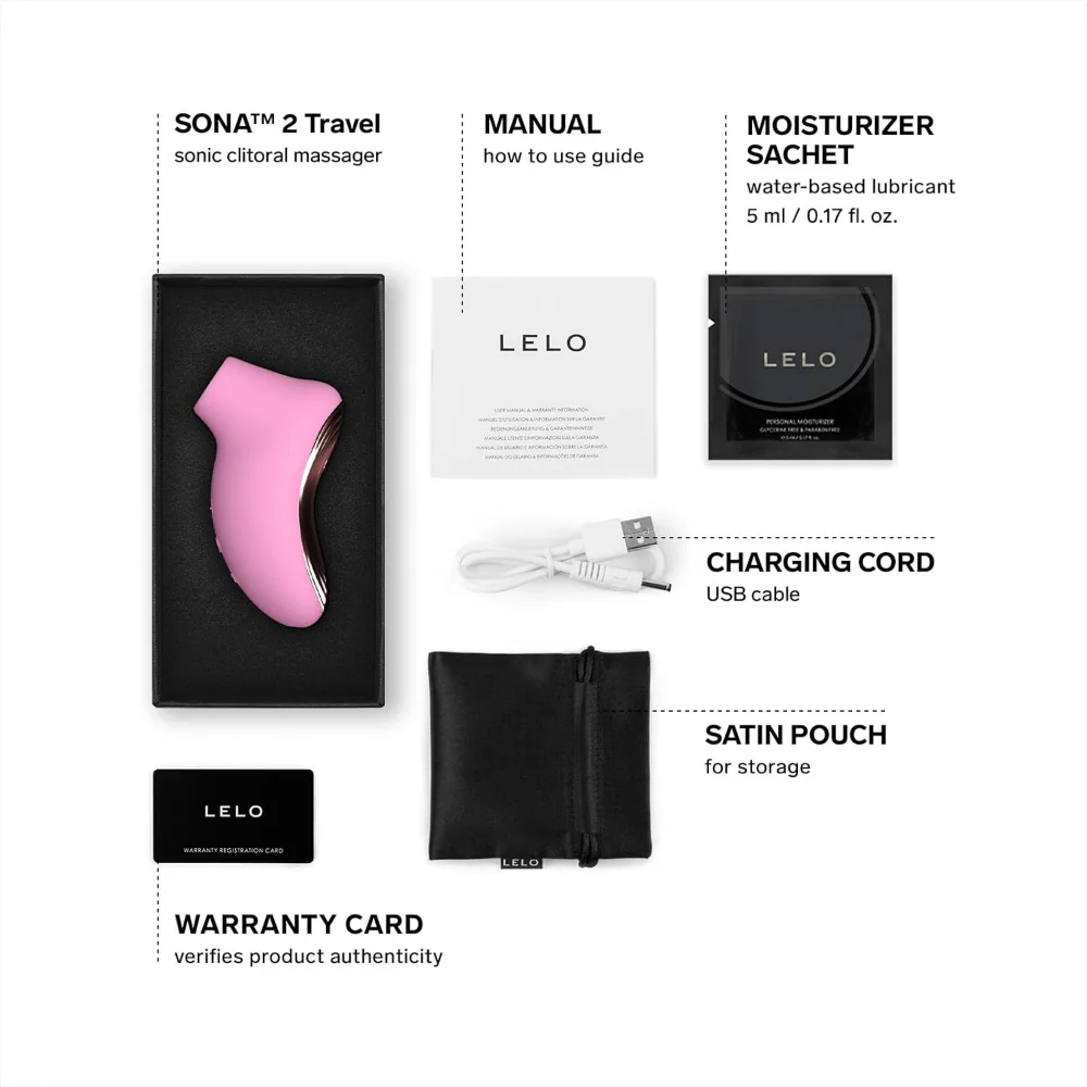 LELO Sona 2 Travel Sonic Clitoral Massager Pink - Image 3