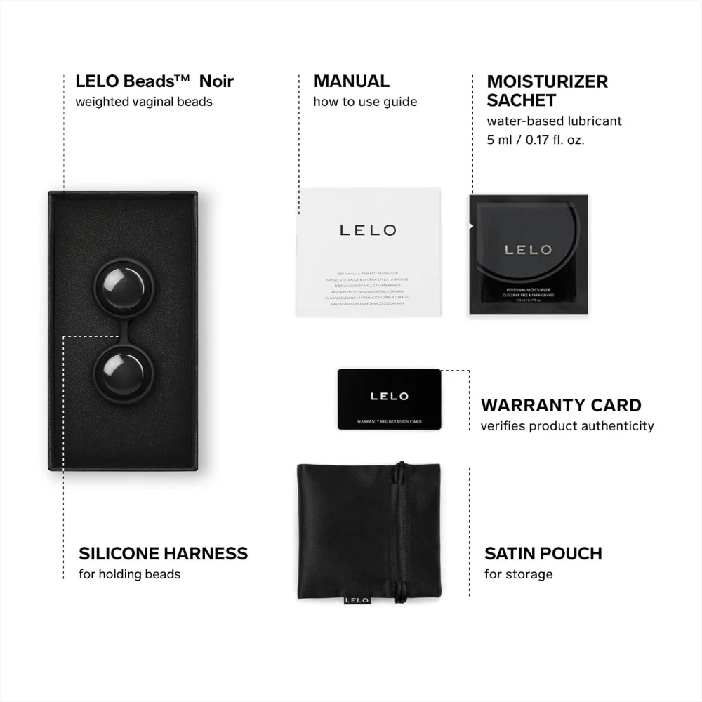 LELO Weighted Vaginal Beads Noir - Image 2