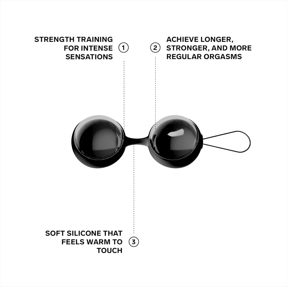 LELO Weighted Vaginal Beads Noir - Image 3