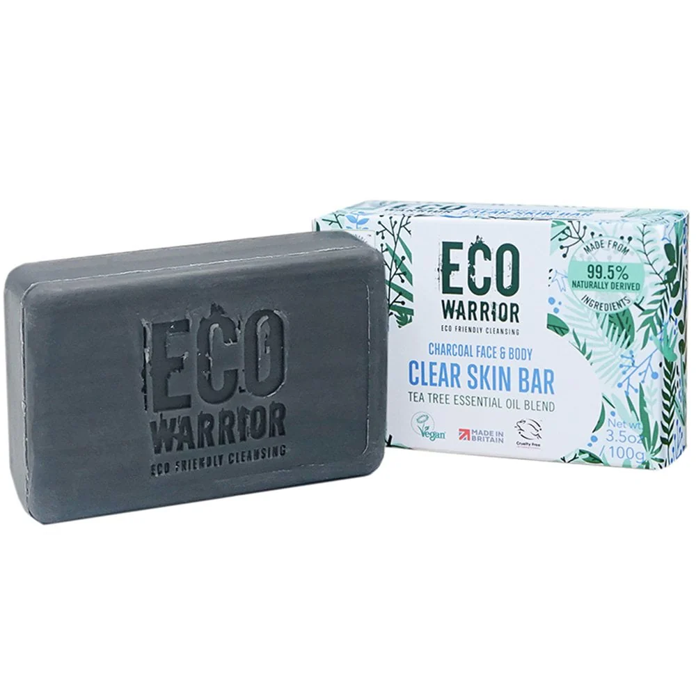 Little Soap Company Eco Warrior Charcoal Clear Skin Bar 100g