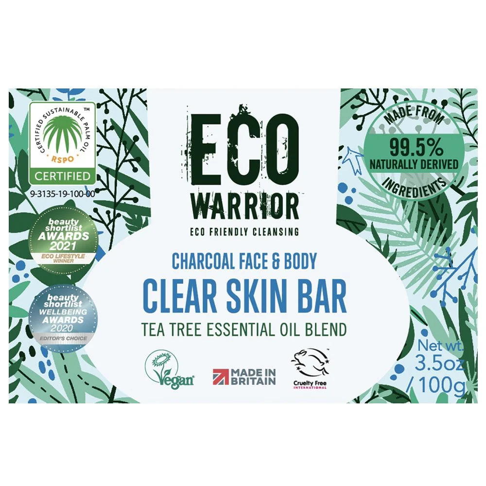 Little Soap Company Eco Warrior Charcoal Clear Skin Bar 100g - Image 2