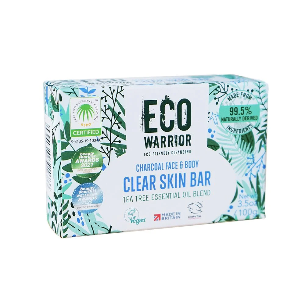 Little Soap Company Eco Warrior Charcoal Clear Skin Bar 100g - Image 3