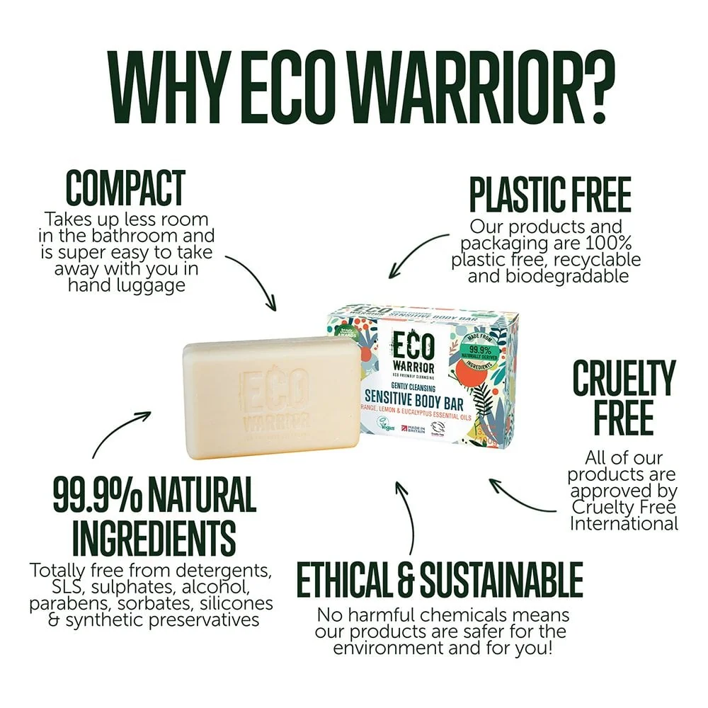 Little Soap Company Eco Warrior Gently Cleansing Sensitive Body Bar 100g - Image 4