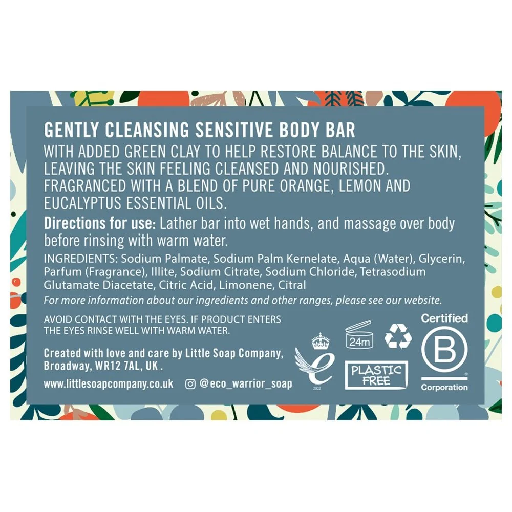 Little Soap Company Eco Warrior Gently Cleansing Sensitive Body Bar 100g - Image 6