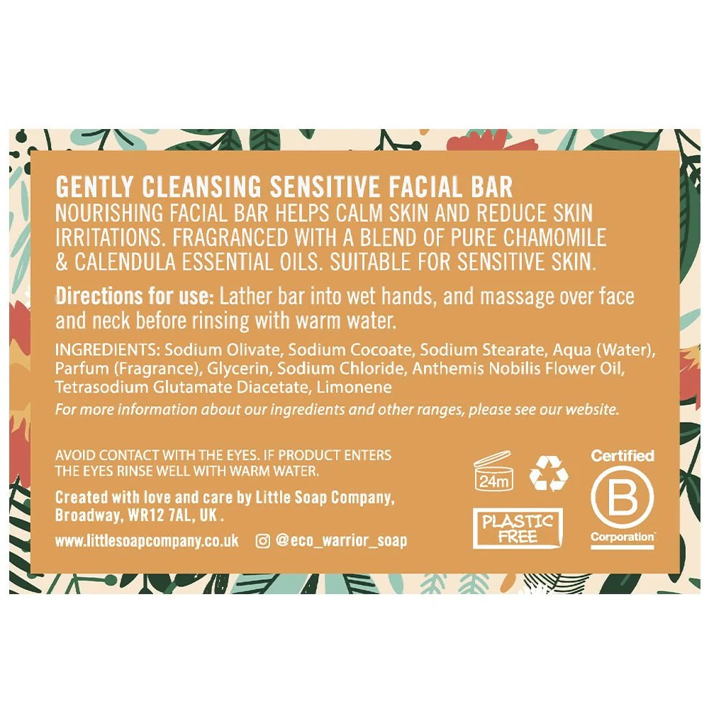 Little Soap Company Eco Warrior Gently Cleansing Sensitive Facial Bar 100g - Image 4