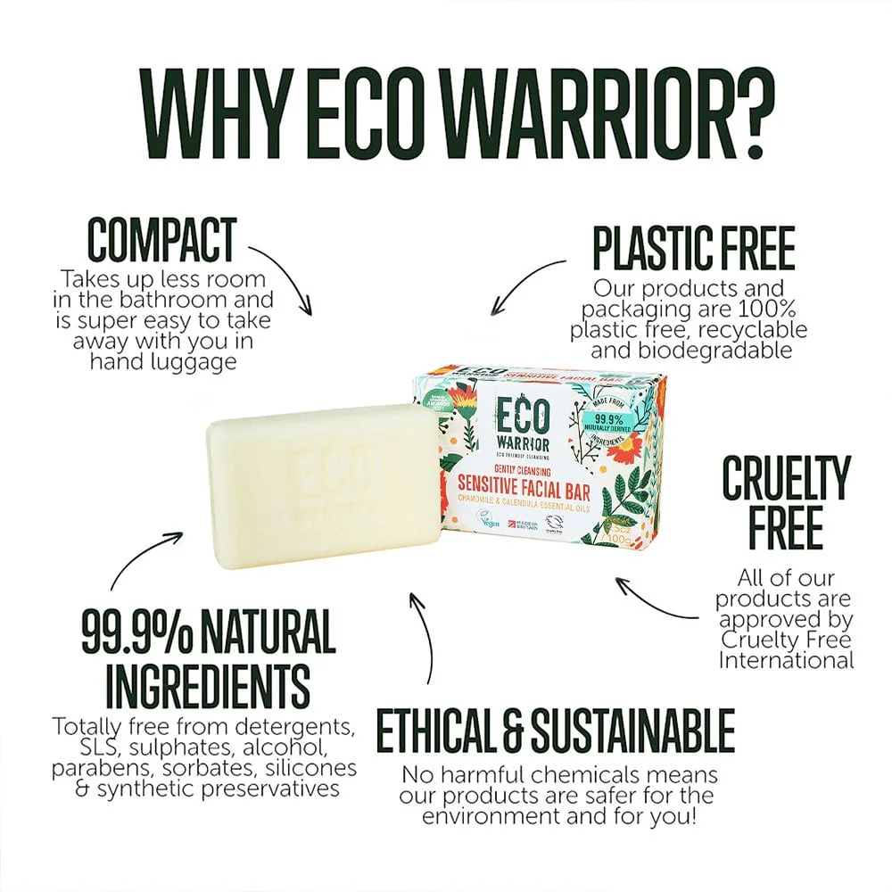 Little Soap Company Eco Warrior Gently Cleansing Sensitive Facial Bar 100g - Image 5