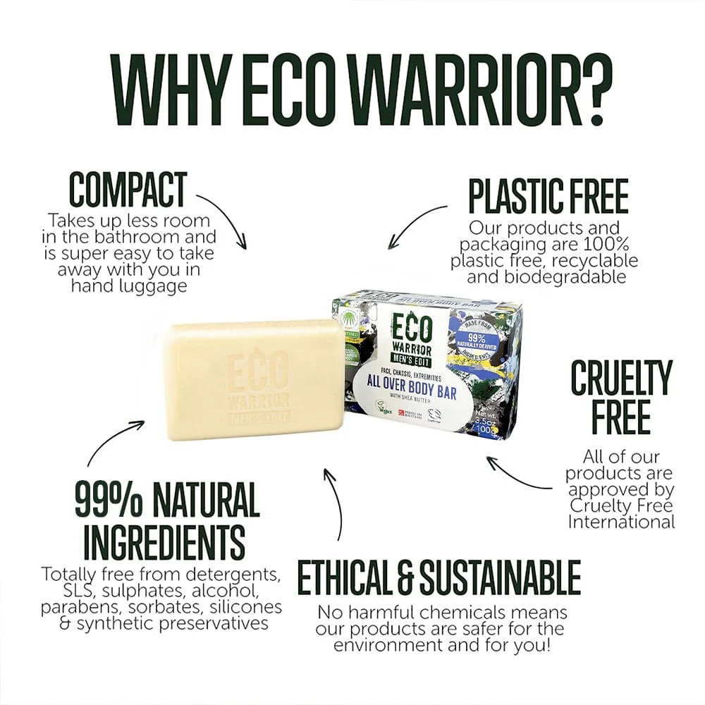 Little Soap Company Eco Warrior Men's Edit All Over Body Bar 100g - Image 6