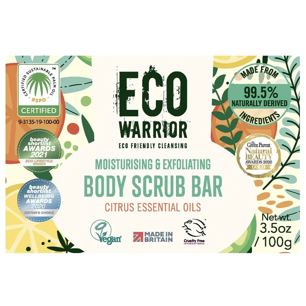 Little Soap Company Eco Warrior Moisturising & Exfoliating Body Scrub Bar 100g - Image 2