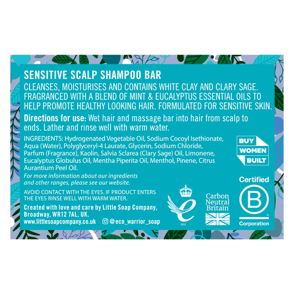 Little Soap Company Eco Warrior Sensitive Scalp Shampoo Bar 100g - Image 4