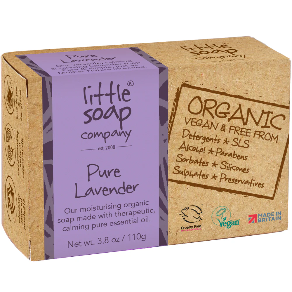 Little Soap Company Organic Pure Lavender Soap Bar 110g - Image 2