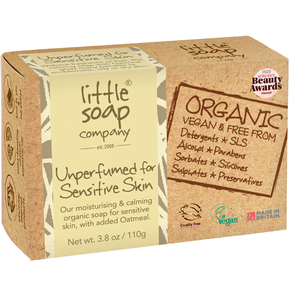Little Soap Company Organic Unperfumed Soap Bar 110g - Image 2