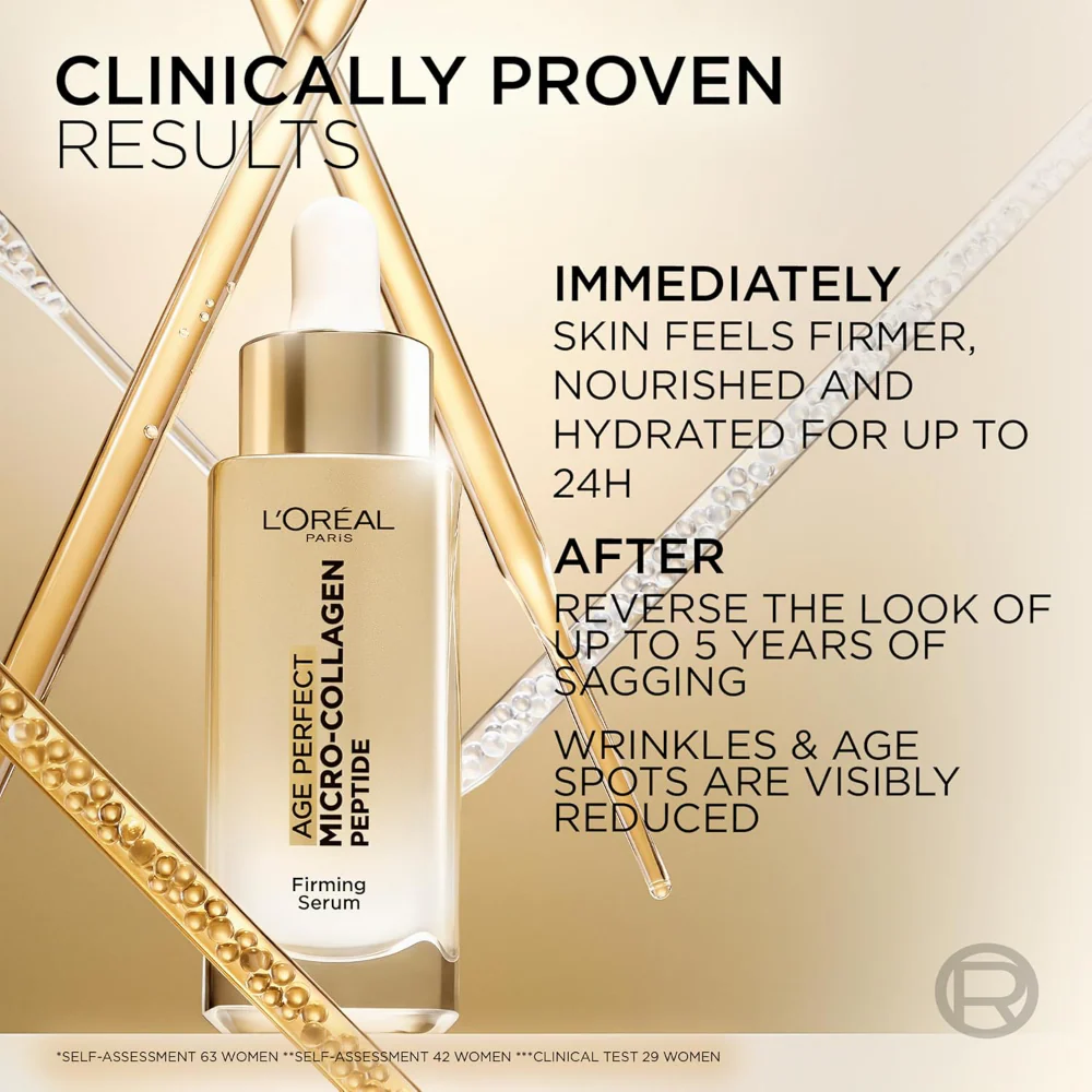 L'Oreal Paris Age Perfect Micro Collagen Peptide Firming Serum 30ml - Image 6