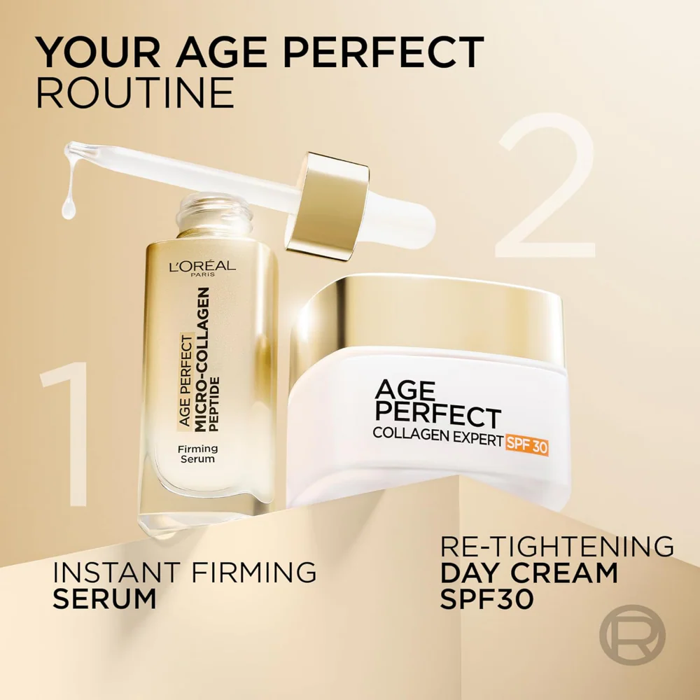 L'Oreal Paris Age Perfect Micro Collagen Peptide Firming Serum 30ml - Image 9