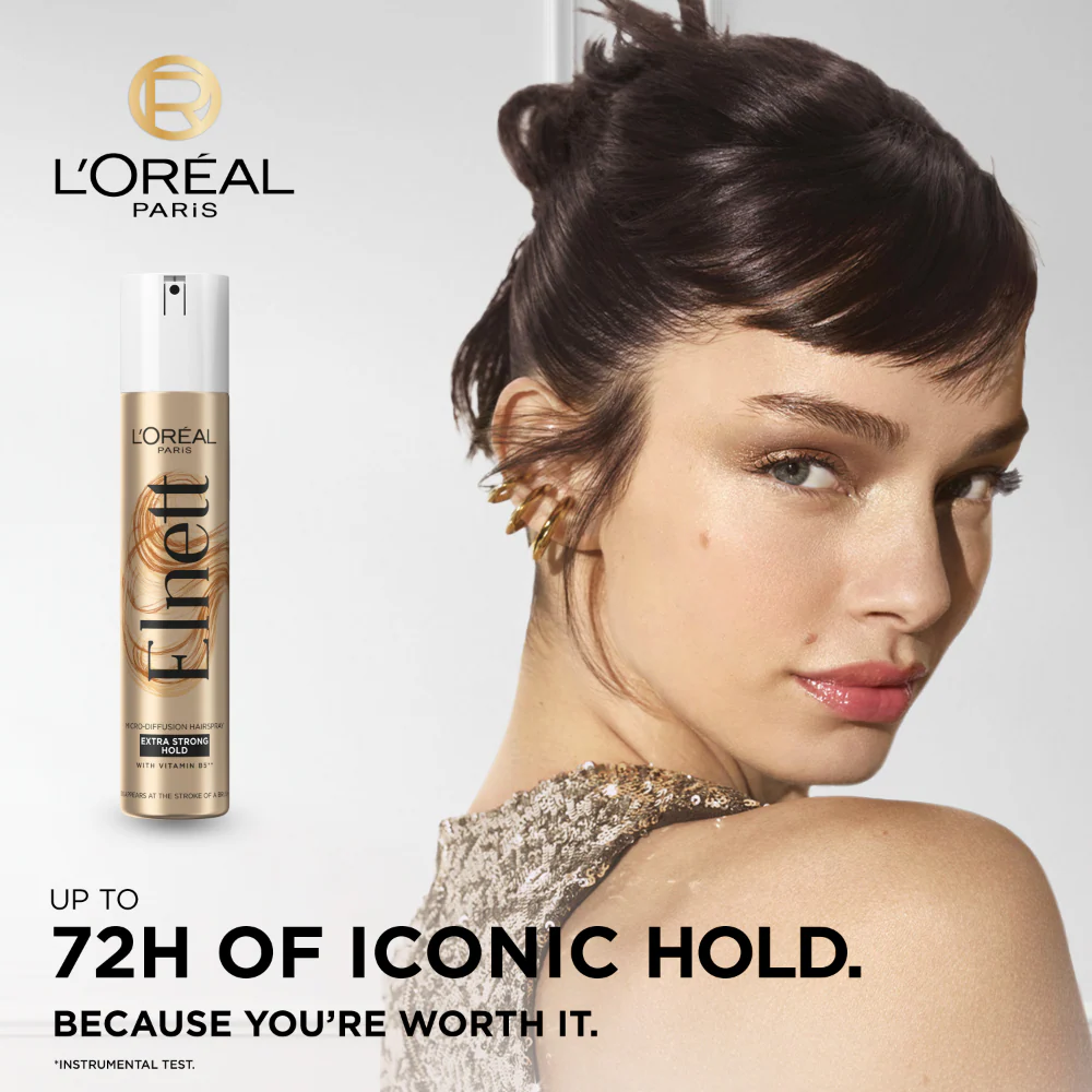 L'Oreal Paris Elnett Extra Strong Hold Hairspray 75ml - Image 2