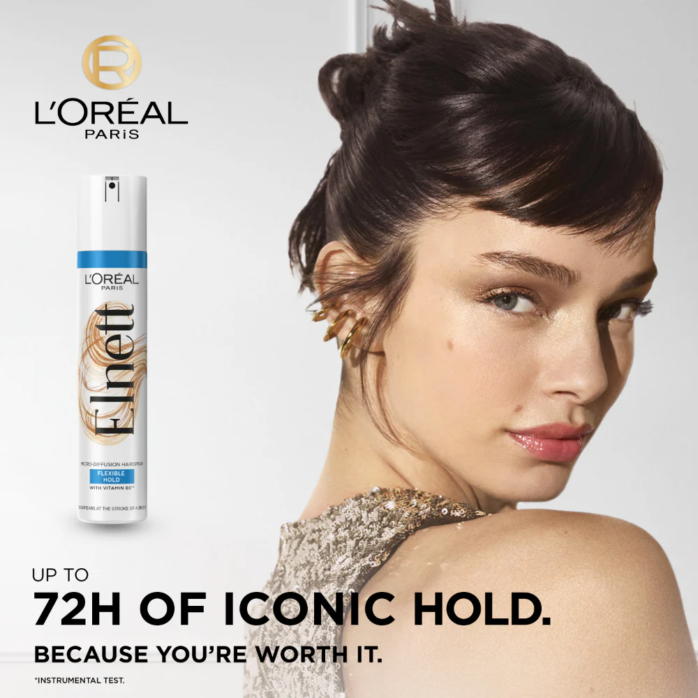 L'Oreal Paris Elnett Flexible Hold Hairspray 400ml - Image 2