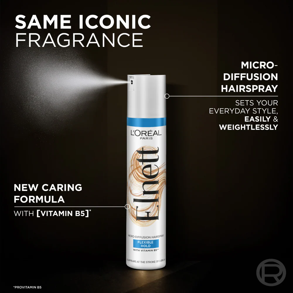 L'Oreal Paris Elnett Flexible Hold Hairspray 400ml - Image 4