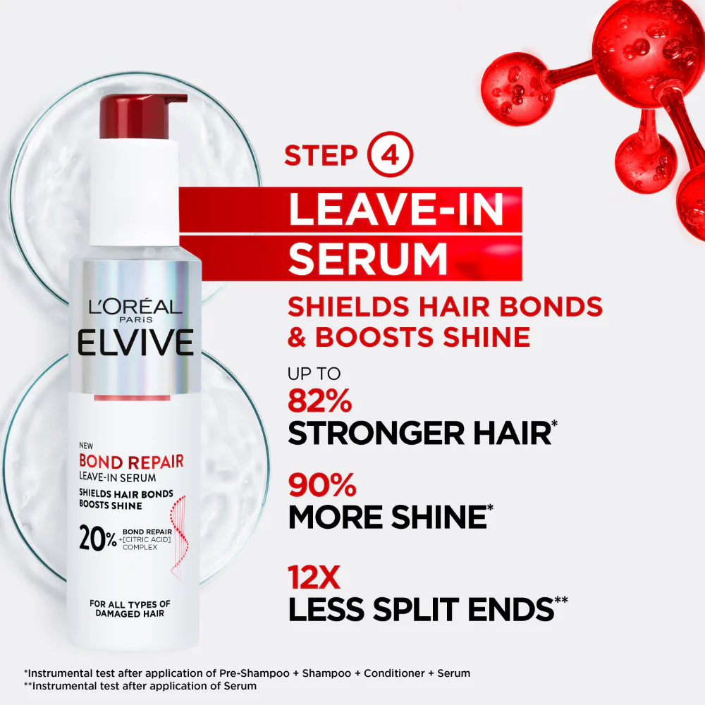 L'Oreal Paris Elvive Bond Repair Leave-In Serum 150ml - Image 2