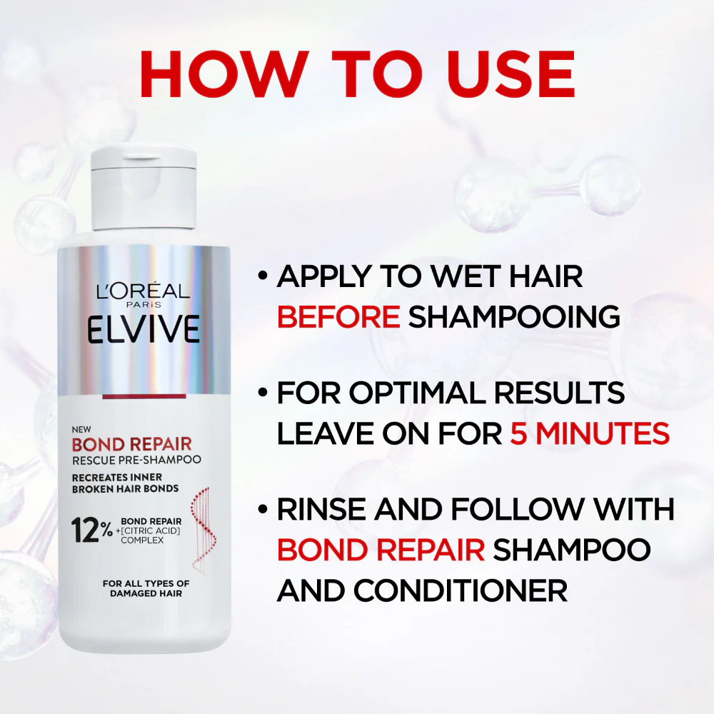 L'Oreal Paris Elvive Bond Repair Rescue Pre-Shampoo 200ml - Image 3