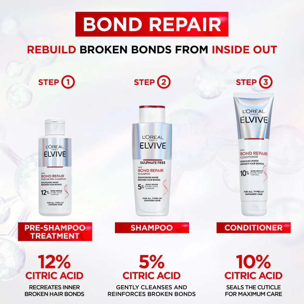 L'Oreal Paris Elvive Bond Repair Shampoo 200ml - Image 5