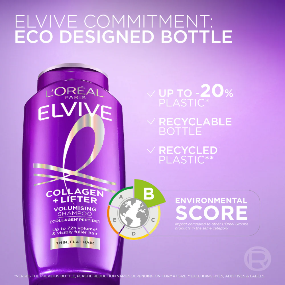 L'Oreal Paris Elvive Collagen Lifter Volumising Shampoo 500ml - Image 10