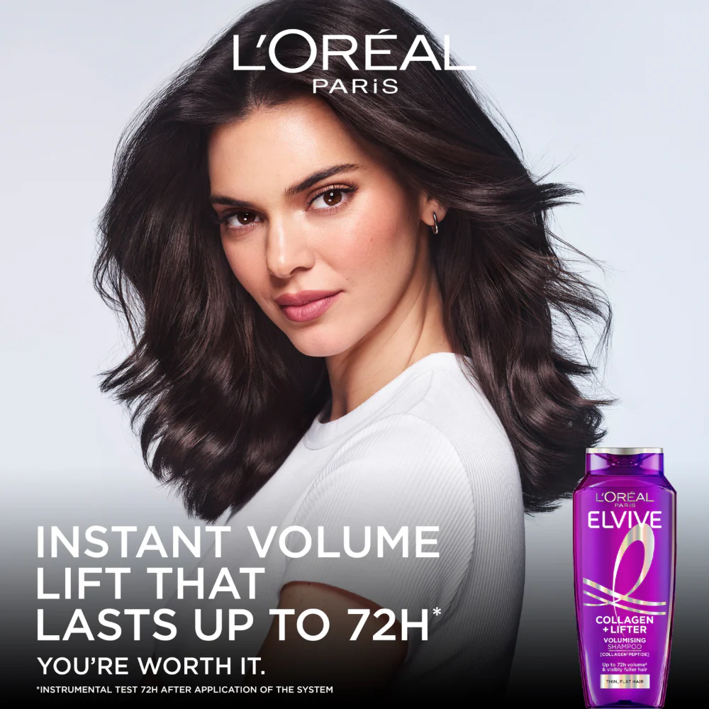 L'Oreal Paris Elvive Collagen Lifter Volumising Shampoo 500ml - Image 2