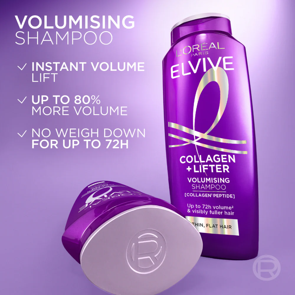 L'Oreal Paris Elvive Collagen Lifter Volumising Shampoo 500ml - Image 3