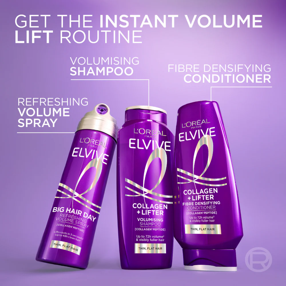 L'Oreal Paris Elvive Collagen Lifter Volumising Shampoo 500ml - Image 9