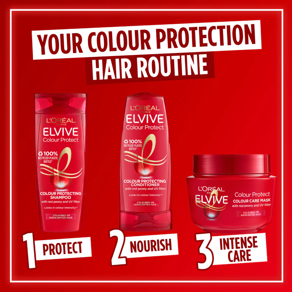 L'Oreal Paris Elvive Colour Protect Colour Caring Hair Mask 300ml - Image 3