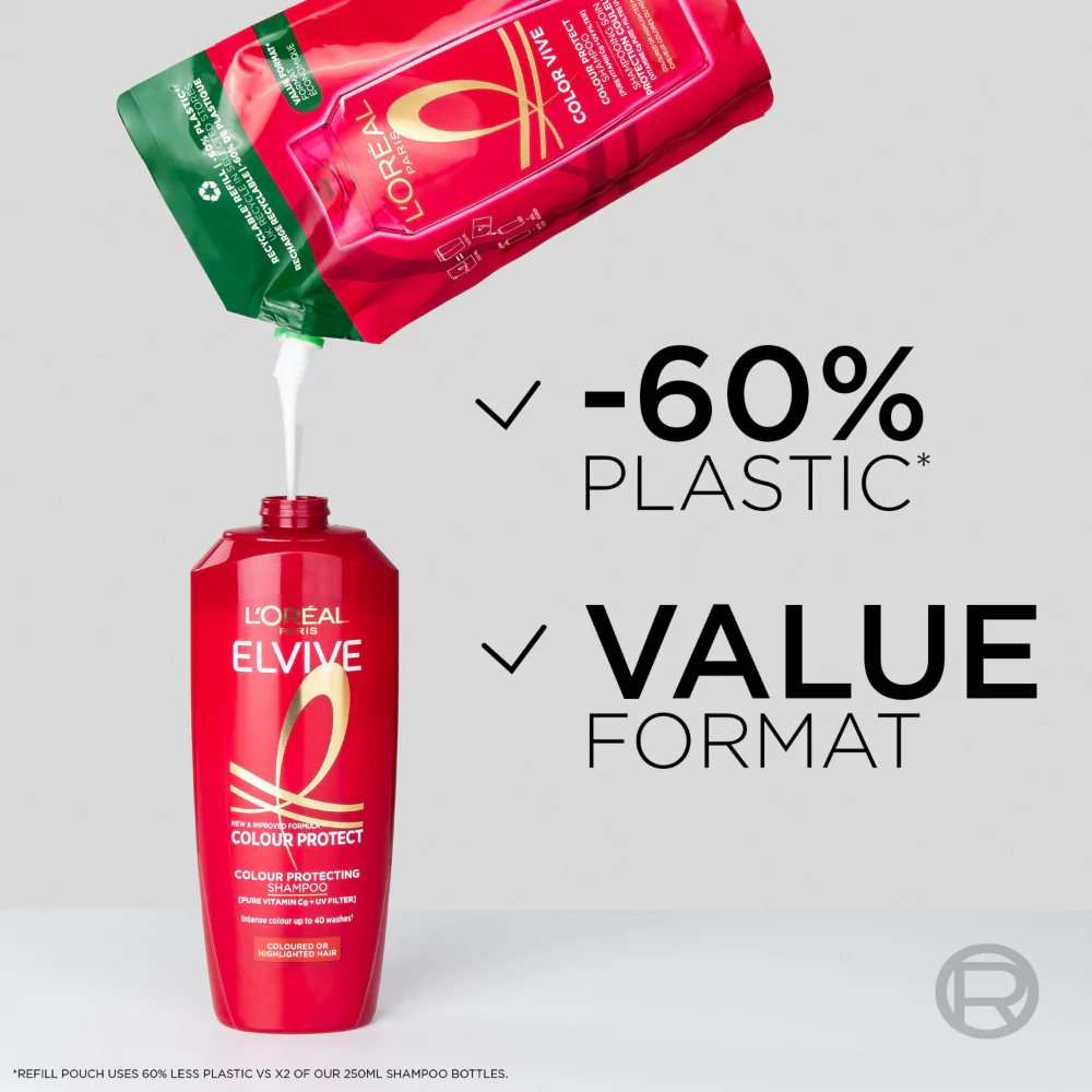 L'Oreal Paris Elvive Colour Protect Colour Shielding Shampoo Refill 500ml - Image 3